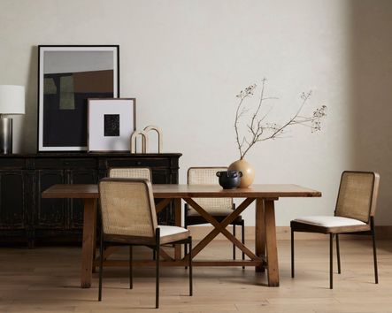 Image via Four Hands | SHOP THE LOOK: Trellis Dining Table, Vail Dining Chair