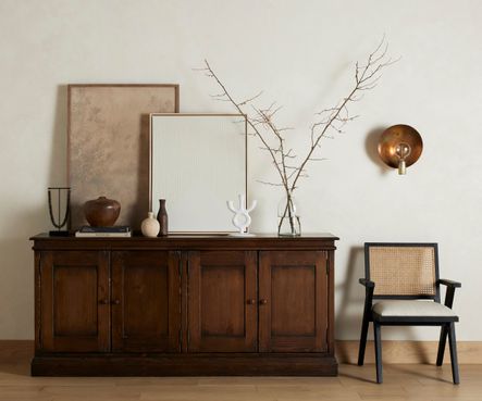 Image via Four Hands | SHOP THE LOOK: Kinser Aged Pine Sideboard