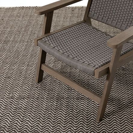 The Darla Outdoor Rug with the Delano Chair