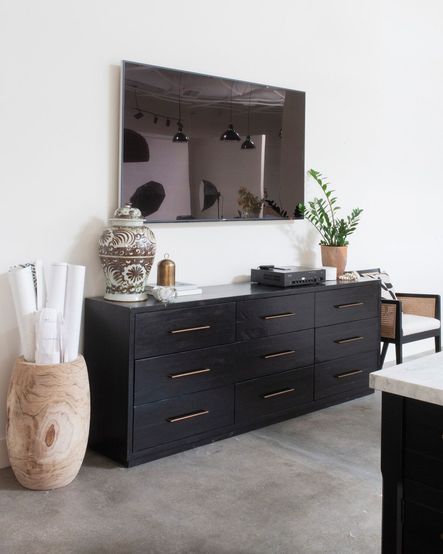 Shop the Look | Suki 9 Drawer Dresser, Handcarved Wooden Planter,