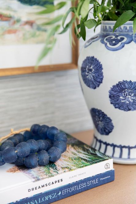 Design by Bodine White | GET THE LOOK: Blue &amp; White Multi Flowers Porcelain Temple Jar