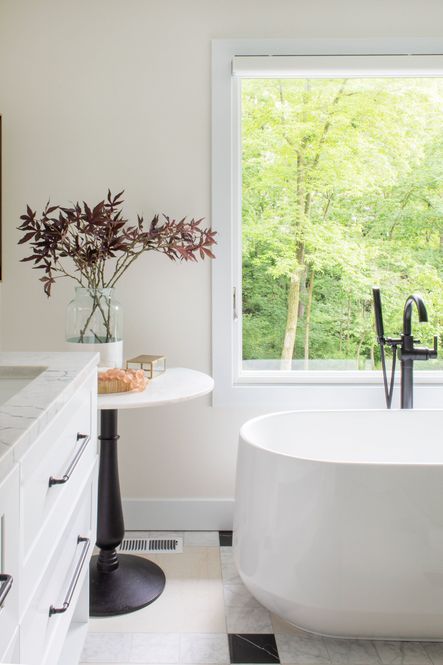 SHOP THE LOOK: Cobus Side Table, Colorblock Vase, Cayman Tray, Vintage Sea Glass Beads