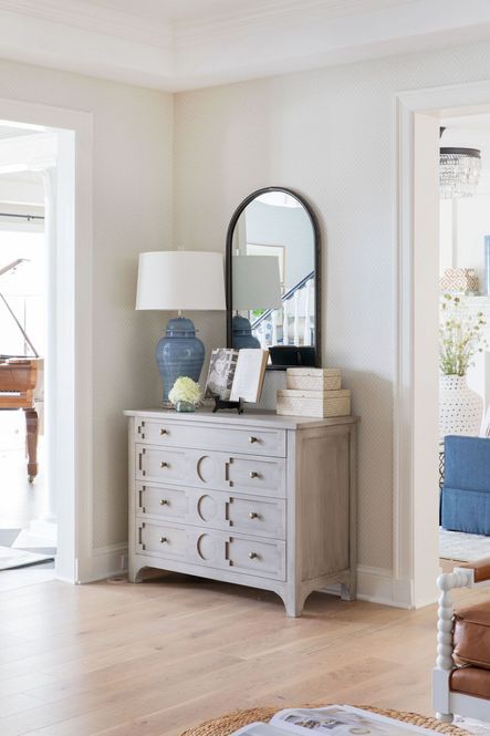 SHOP THE LOOK: Arched Mirror, Temple Jar Table Lamp