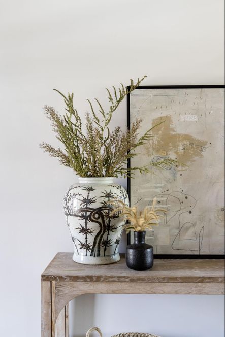 Design by Bodine White | Photography by Scout &amp; Nimble | SHOP THE LOOK: Yuan Dynasty Bamboo Porcelain Jar, Blissful Melody II