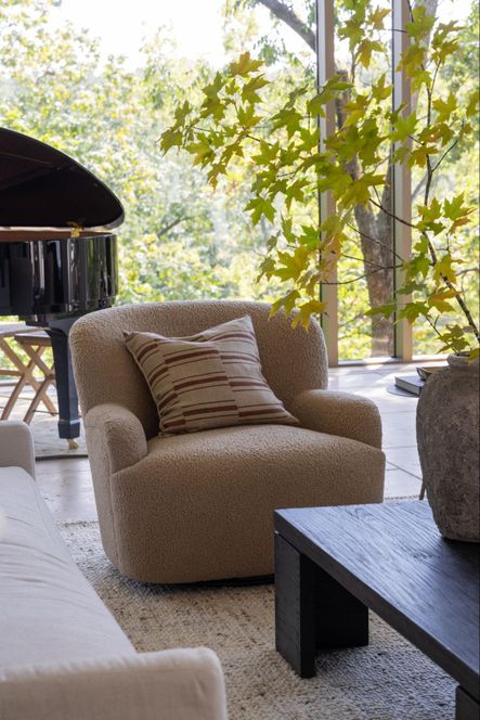 Design by Bodine White | Photography by Scout &amp; Nimble | SHOP THE LOOK: Kadon Upholstered Camel Swivel Chair