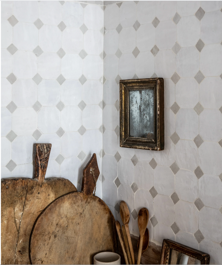 The Stone Bluff Kitchen backsplash material, Zio & Sons + Clรฉ zellige tile.