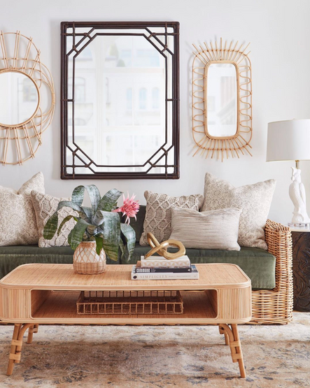 SHOP THE LOOK: Bixby Coffee Table | Regeant Mirror | Hanna Mirror | Dune Mirror