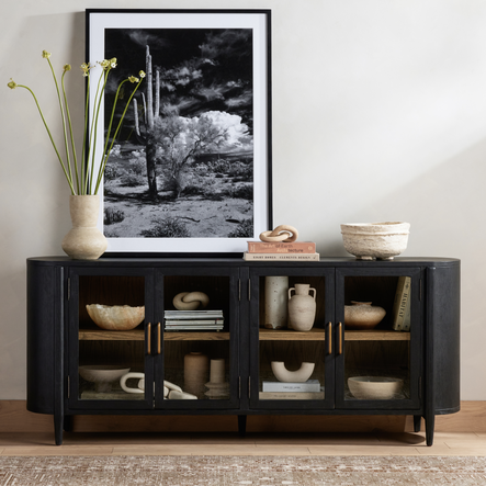 Image via Four Hands | SHOP THE LOOK: Tolle Iron Modern Black Sideboard