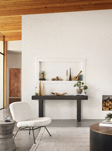 Image via Four Hands | SHOP THE LOOK: Caleb Chair Ivory Angora