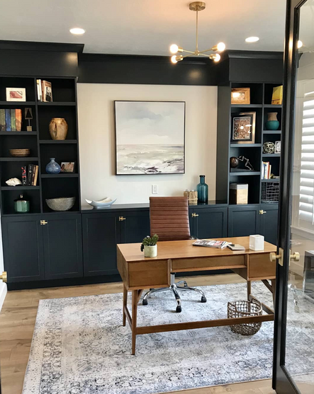 Design & Photo by Charle Bell Design | Soot by Benjamin Moore