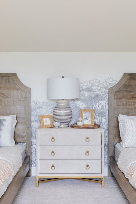 SHOP THE LOOK: Strand Shagreen Nightstand, Marisa Table Lamp, Cayman Frame,