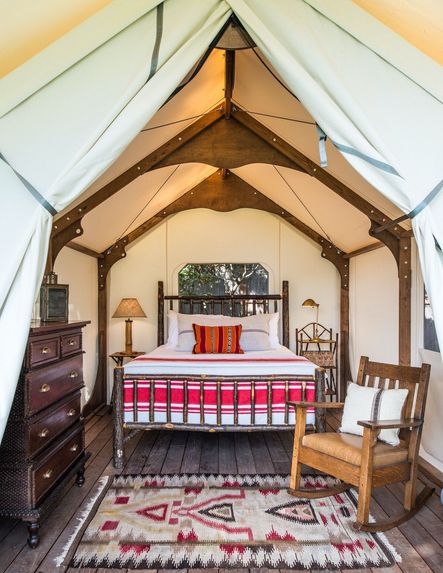 Taking a closer look inside one of the โbedroomsโ, you can see just how seamlessly they blended the outdoors with the interior of the structures. Their main goal with this property was to make it a retreat style home, focusing on enjoying the beautiful nature and ocean views surrounding the land.Architecture & Interior Design by Hoedemaker Pfeiffer | Photography by Lisa Romerein & Andrew Giammarco | Project Whidbey Island Retreat