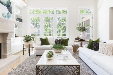 Design by Bodine White| Photography by Alyssa Rosenheck | SHOP THE LOOK: Long Oval Marble Bowl, Vintage Sea Glass Beads, Reclaimed Wood Bowl Ivory