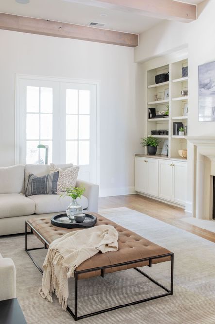 Design by Bodine White | Photography by Scout &amp; Nimble | SHOP THE LOOK: Oxford Coffee Table, Hampton White Marble Coasters, Levi Ceramic Canister