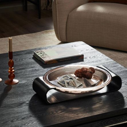 Runa Smoked Brown Cast Glass Bowl
