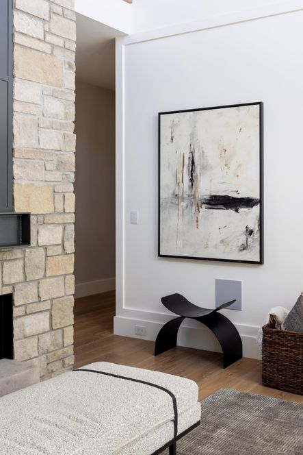 Design by Bodine White | Photography by Emily Sewell | SHOP THE LOOK: Papillon Stool, Full of Hope Wall Art