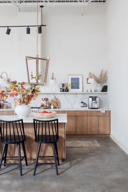 Shop the look: Lewis Windsor Bar + Counter Stools, Busan Lidded Ginger Jar, Canyon Bowl, Layla Olive/Charcoal Runner
